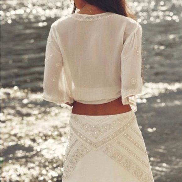 NWT ZARA Embroidered Ecru Matching Set - Picture 4 of 15